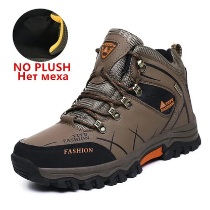 Men's Waterproof Leather Snow Boots Size 39-47