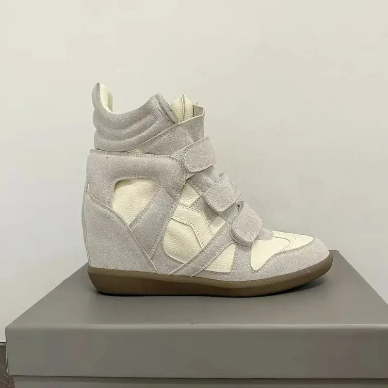 Women's Genuine Leather Ankle Boots with Hidden Heel