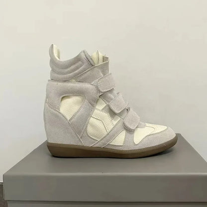 Women's Genuine Leather Ankle Boots with Hidden Heel