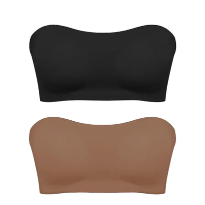 Women's Strapless Push Up Bra Removable Padded Seamless