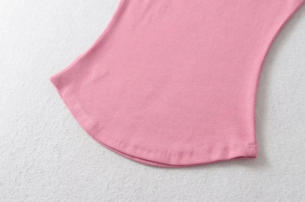 Women Summer Turtleneck Sleeveless Slim Fit Top