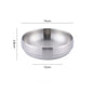 Stainless Steel Double Layer Cold Noodle Bowl Gold Silver