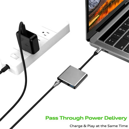 3-in-1 USB-C Hub with HDMI & USB 3.0