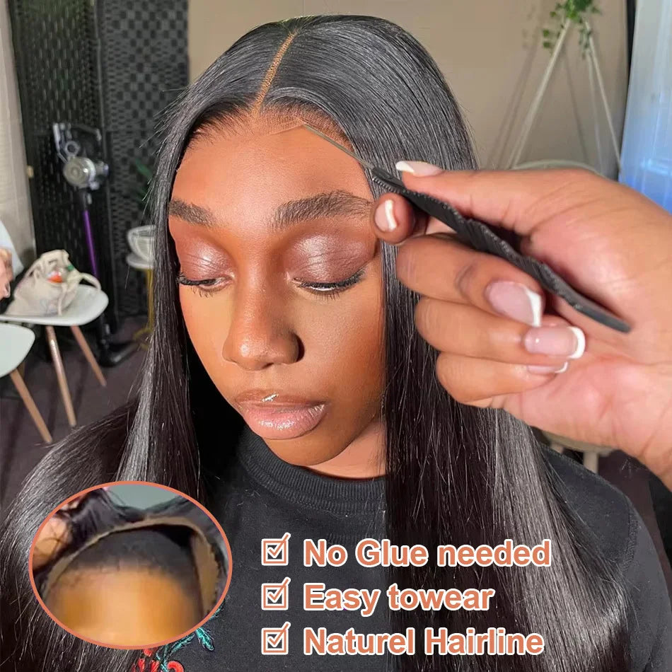 40 Inch Straight Lace Front Human Hair Wig