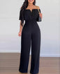 Elegant Off Shoulder Women's Jumpsuit Casual Polyester