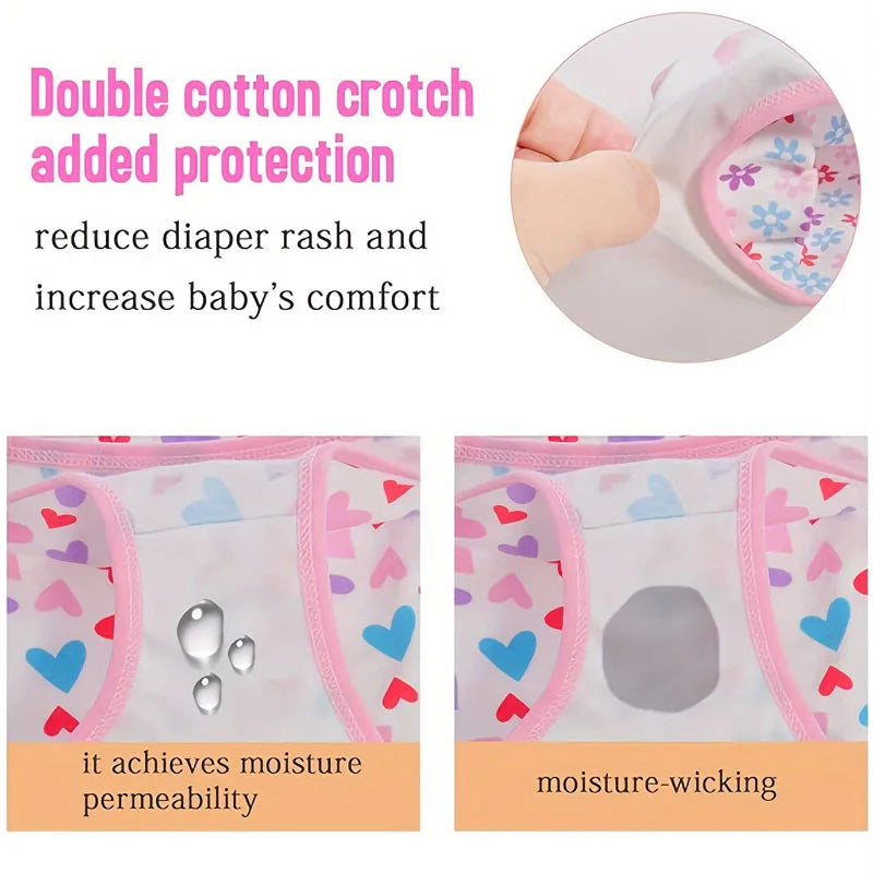 Floral Cotton Briefs for Girls 2-11 Years