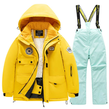Winter Skiing Suit for Boys and Girls, Waterproof Polyester
