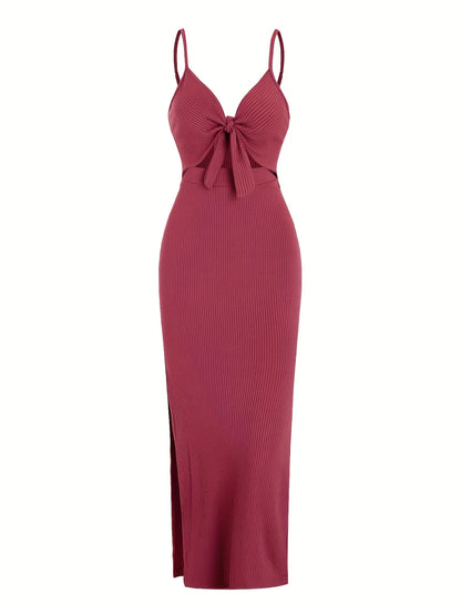 Knit Backless Sleeveless Dress for Women