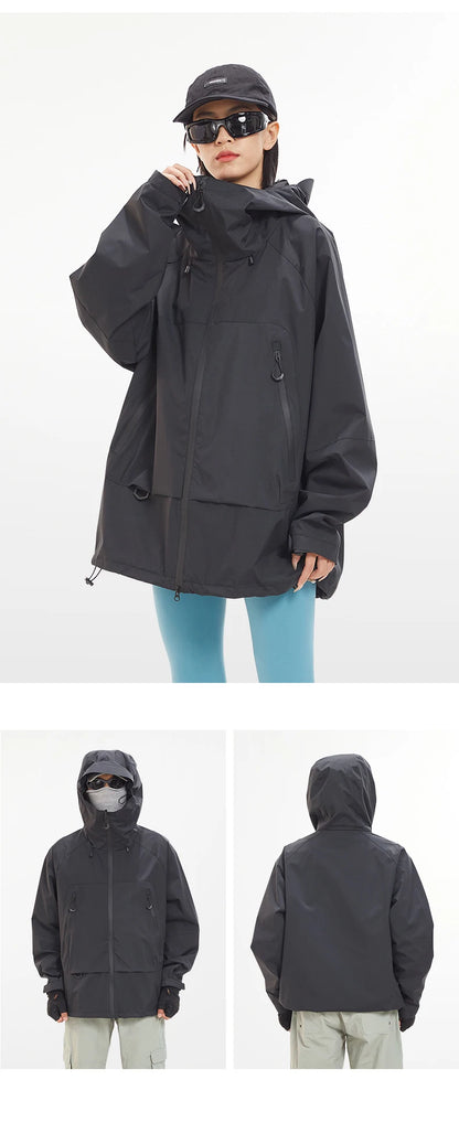 CHRLCK Waterproof Hiking Jacket Unisex Spring Autumn