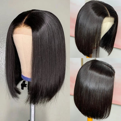 Bob Straight Lace Front Wig 16 Inch Human Hair