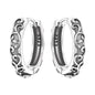 S925 Sterling Silver Iris Flower Hoop Earrings for Women