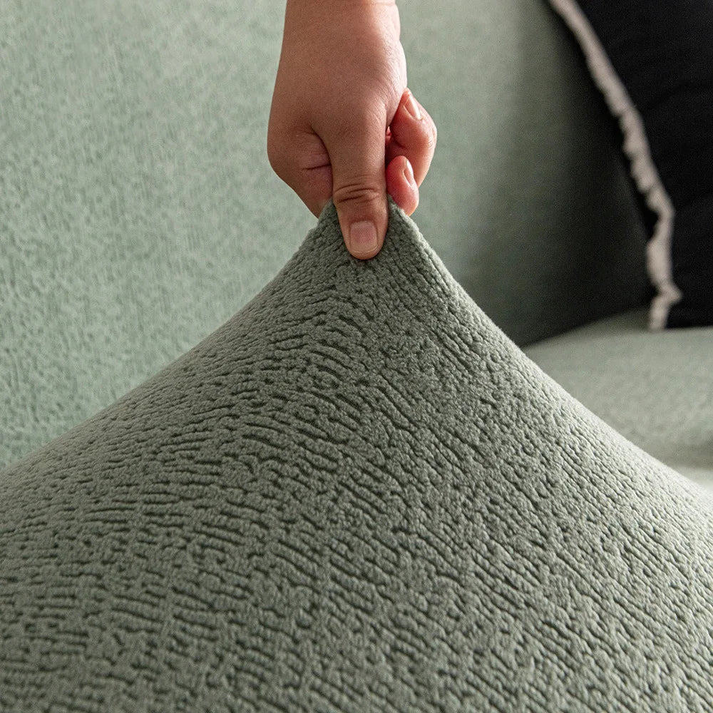 Adjustable Velvet Sofa Cover for L Shape Couch