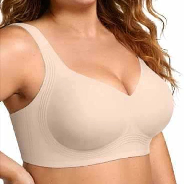 Wireless Push-Up Bra for Women, Soft Nylon Seamless Underwear