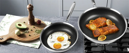 Stainless Steel Non Stick Frying Pan with Lid 28cm