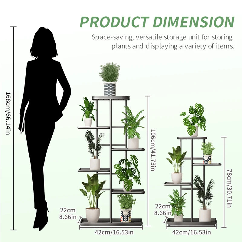Iron Plant Stand Organizer with 6 Layers for Flowers