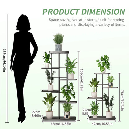 Iron Plant Stand Organizer with 6 Layers for Flowers