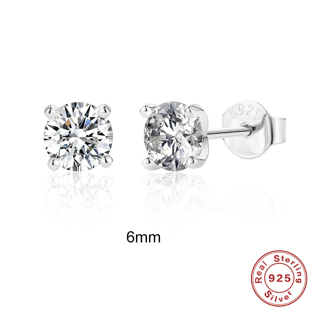 Canner Moissanite Stud Earrings 925 Sterling Silver