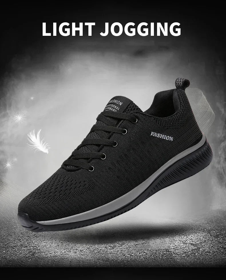 Men's Breathable Knit Running Sneakers Outdoor Gym Shoes