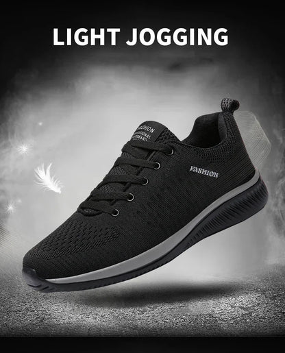 Men's Breathable Knit Running Sneakers Outdoor Gym Shoes