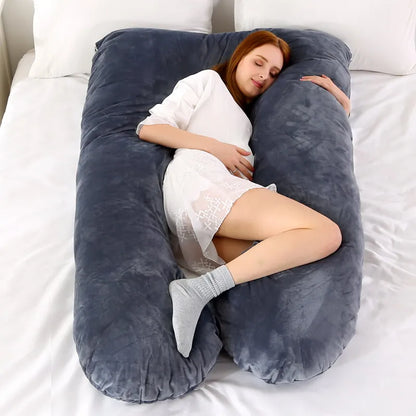 Full Body Pregnancy Pillow 130x70cm Polyester Fiber