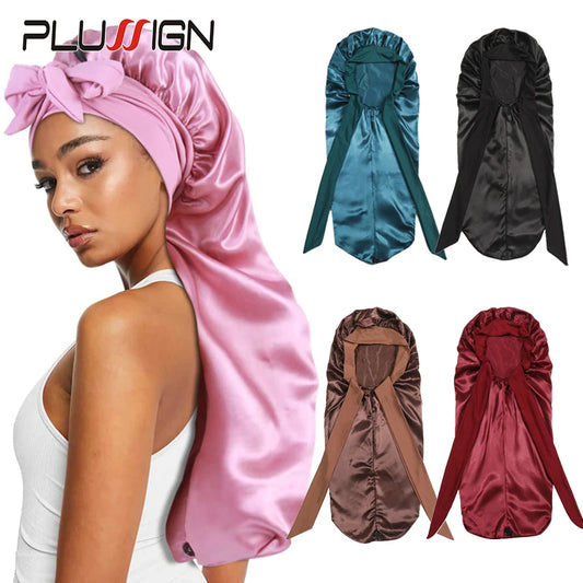 Extra Large Satin Bonnet with Tie for Natural Hair