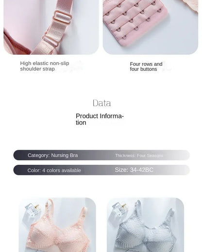 Front Button Nursing Bra for Comfortable Breastfeeding