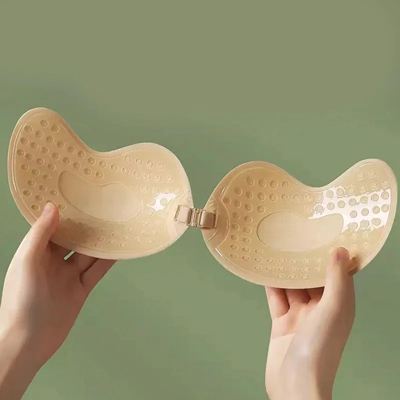 Invisible Push Up Bra Self-Adhesive Silicone Black Skin