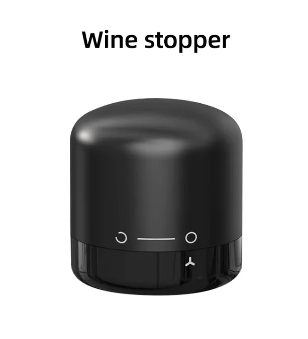 Red Wine Corks Champagne Bottle Stopper Set Black ABS Silicone