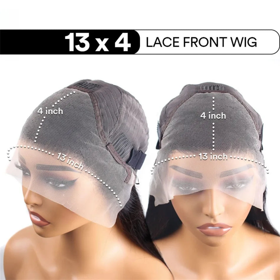 13x6 Deep Wave Human Hair Wig 250 Density 40 Inch