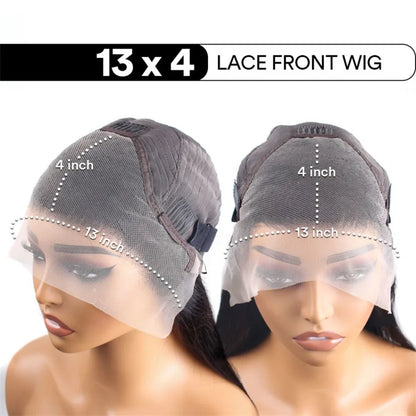 13x6 Deep Wave Human Hair Wig 250 Density 40 Inch