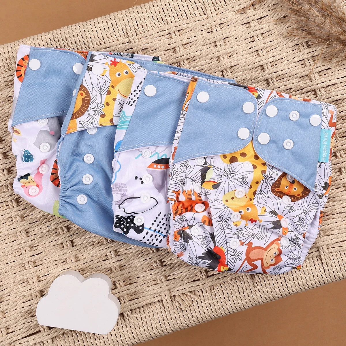 Happyflute Eco-Friendly Cloth Diaper Set for Babies