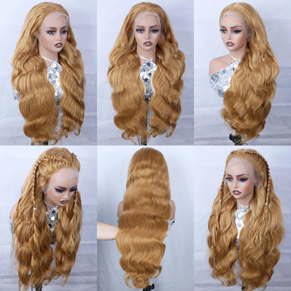 Ash Blonde Body Wave Lace Frontal Wig Human Hair