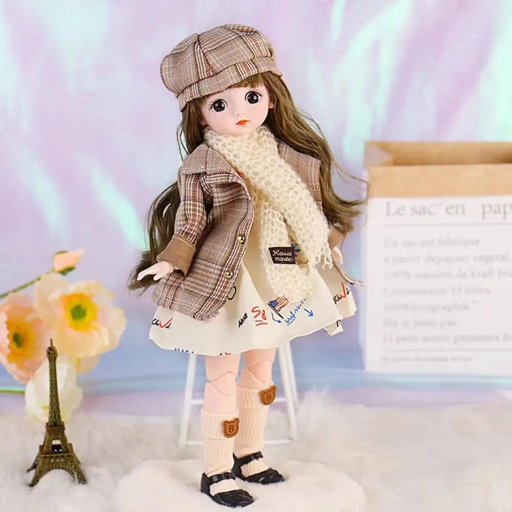 Plastic 30cm Movable Joint Doll with Music for Kids
