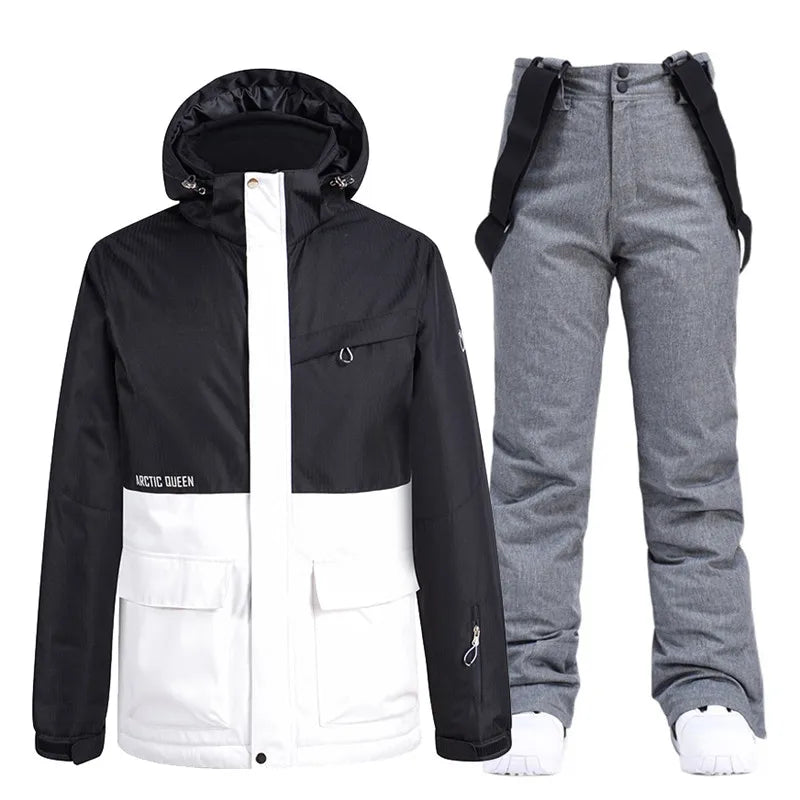 Unisex Winter Snow Ski Suit Jacket and Pants Set