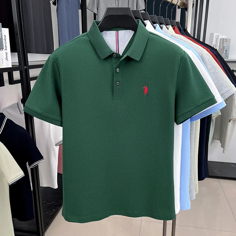 Cotton Short Sleeved Men's Polo Shirt Casual T-Shirt