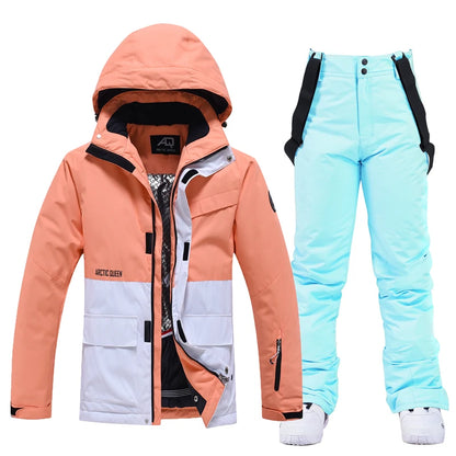 Unisex Winter Snow Ski Suit Jacket and Pants Set