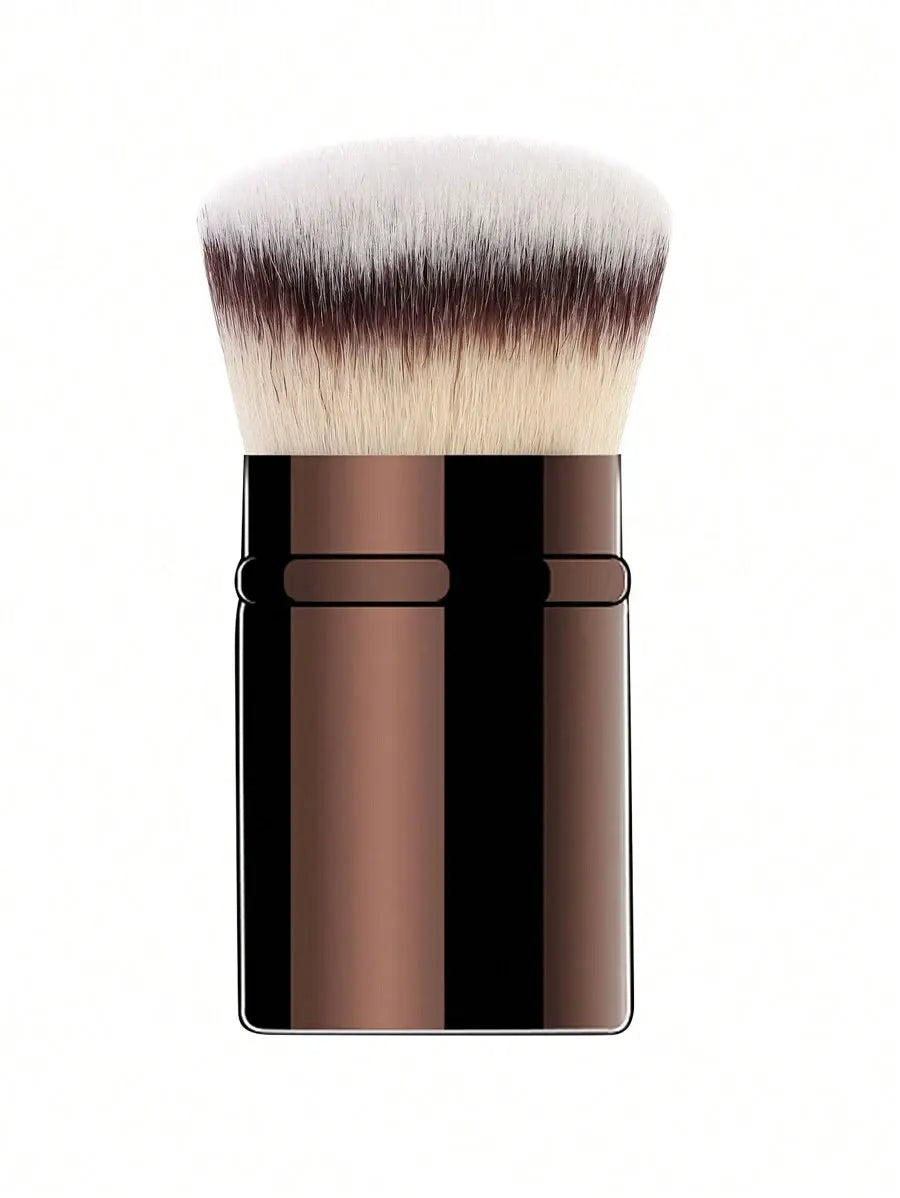 Retractable Makeup Brush with Synthetic Hair