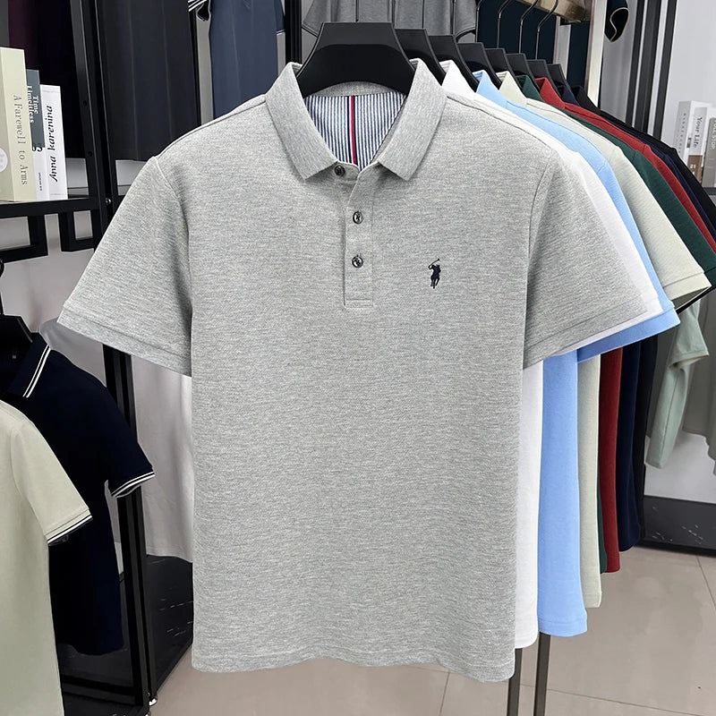 Cotton Short Sleeved Men's Polo Shirt Casual T-Shirt