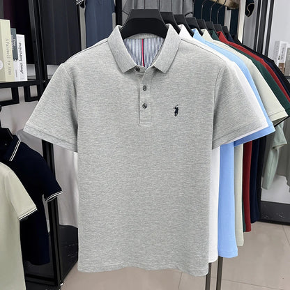 Cotton Short Sleeved Men's Polo Shirt Casual T-Shirt
