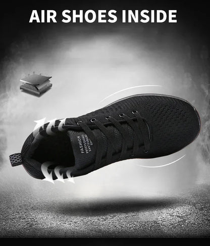 Men's Breathable Knit Running Sneakers Outdoor Gym Shoes