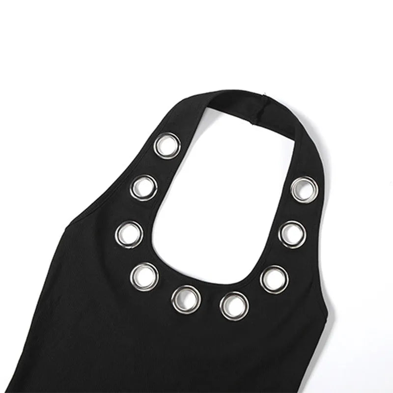 Halter Cutout Mini Dress for Women in Polyester