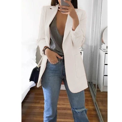 Slim Fit Polo Neck Cardigan Women's Coat