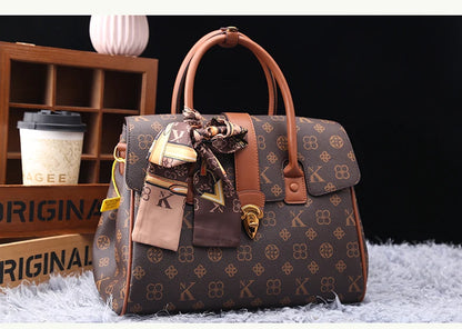 Women's Versatile PVC Handbag with Zipper Closure