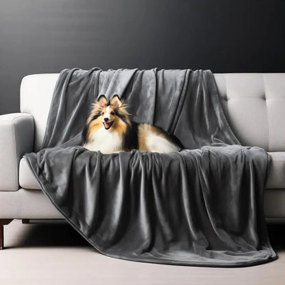 Waterproof Flannel Blanket for Bed and Couch