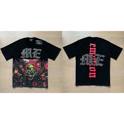 Mixed Emotion Cotton T-Shirt for Couples with Angel Print