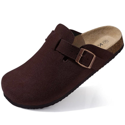 Shevalues Suede Clogs for Women Summer Mules with Arch Support