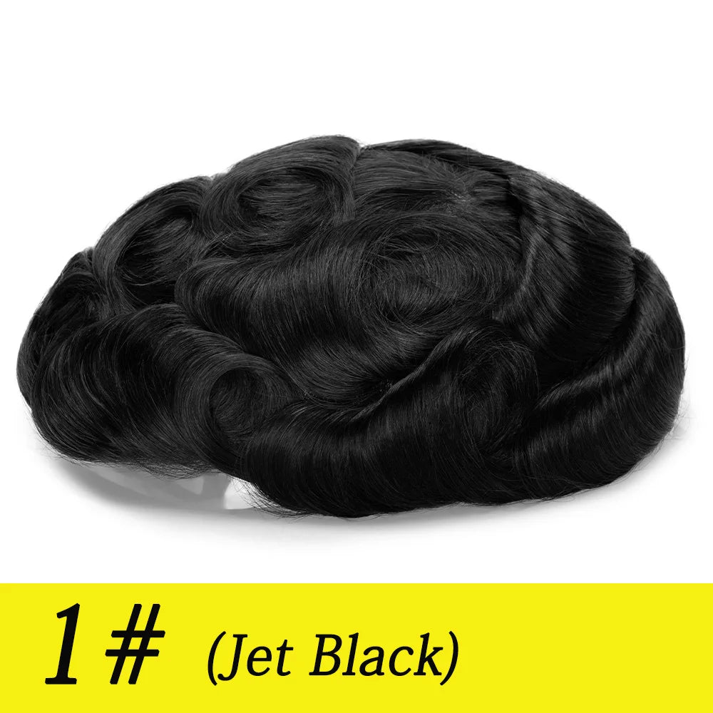 Thin Skin 0.03mm Natural Hair Toupee for Men