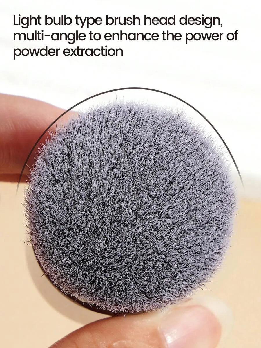 Retractable Makeup Brush with Synthetic Hair