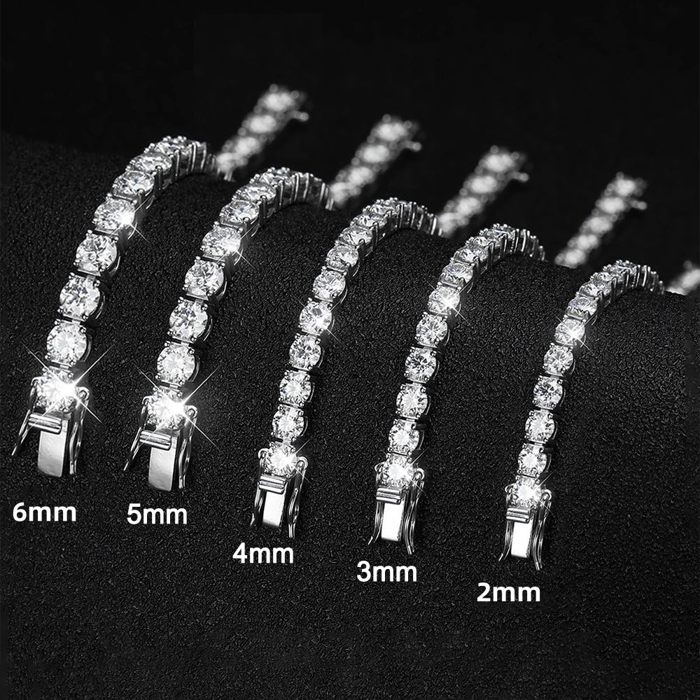 Moissanite Tennis Bracelet in S925 Sterling Silver