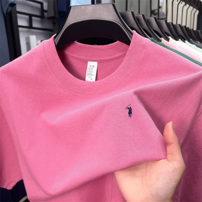 Cotton Men's Short Sleeve T-Shirt Casual Round Neck